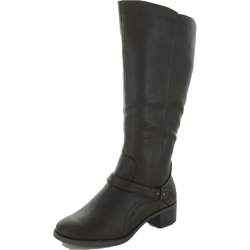 boots for casual weekend wear-Jewel Womens Faux-Leather Tall Knee-High Boots