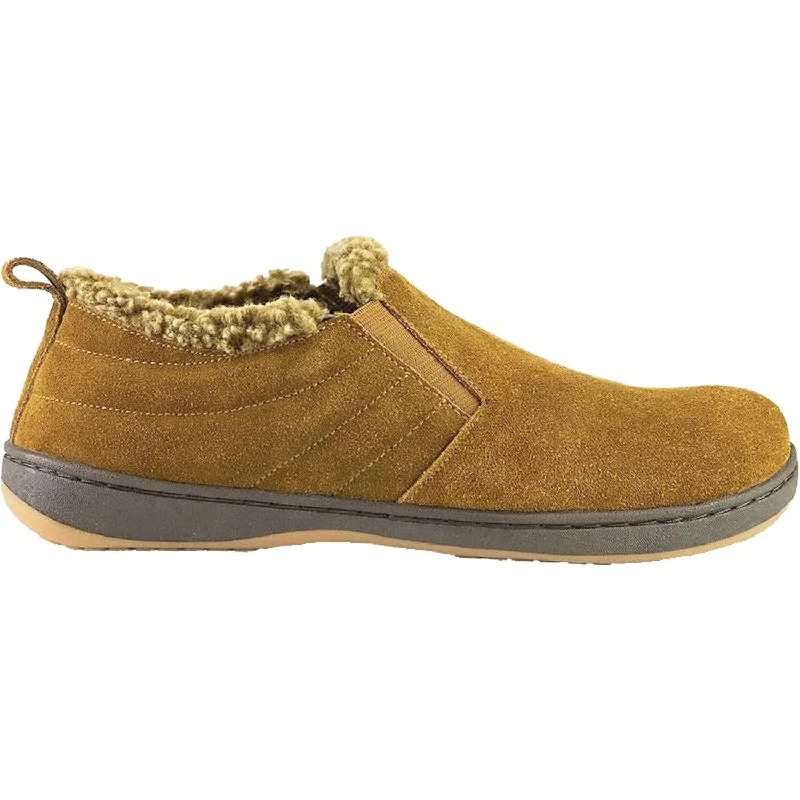 Slippers for class comfort-Men's Tempur-Pedic Warrick Chestnut Suede