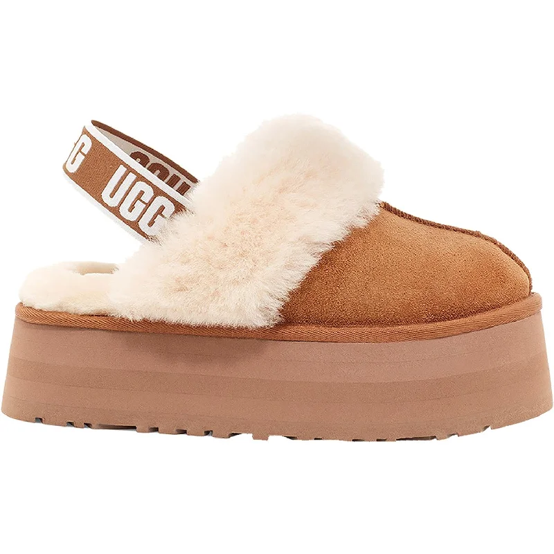 Slippers for warm yarn-Women's UGG Funkette Chestnut Suede