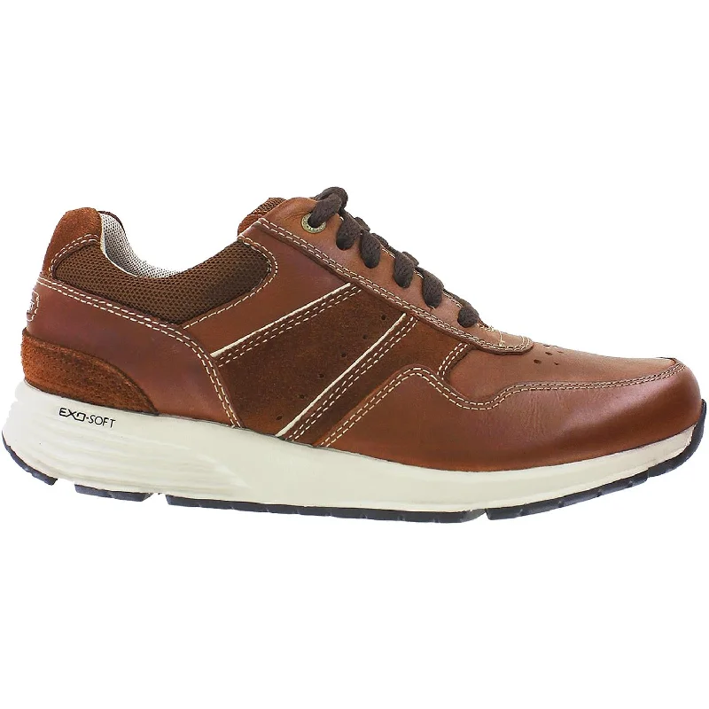 Casual Shoes with Energy-Men's Rockport TrueStride Lace Up Tan Leather