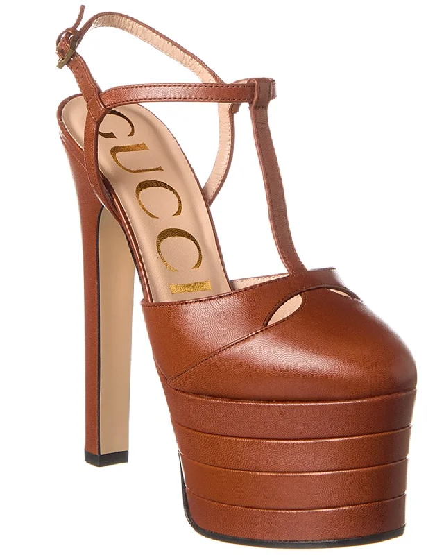 Gucci Leather Platform Pump