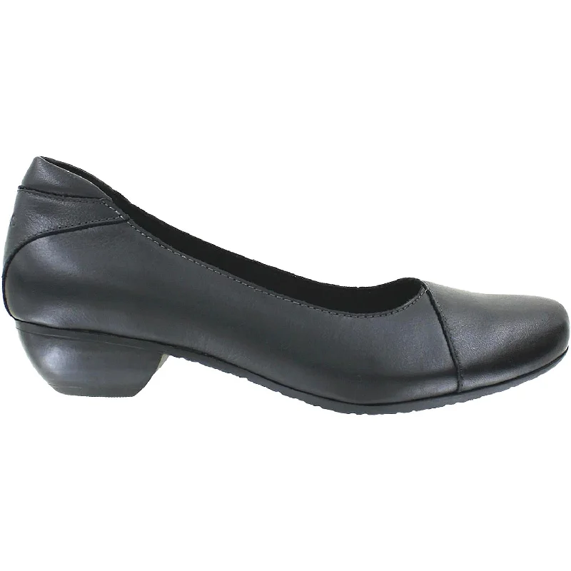 Fashion dress shoes with soft lining-Women's Taos Debut Black Leather