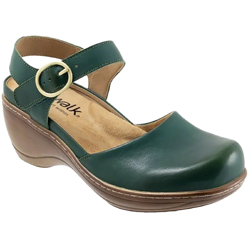 Casual Shoes for Casual Casual Pavement-Women's Soft Walk Mabelle Dark Green Leather