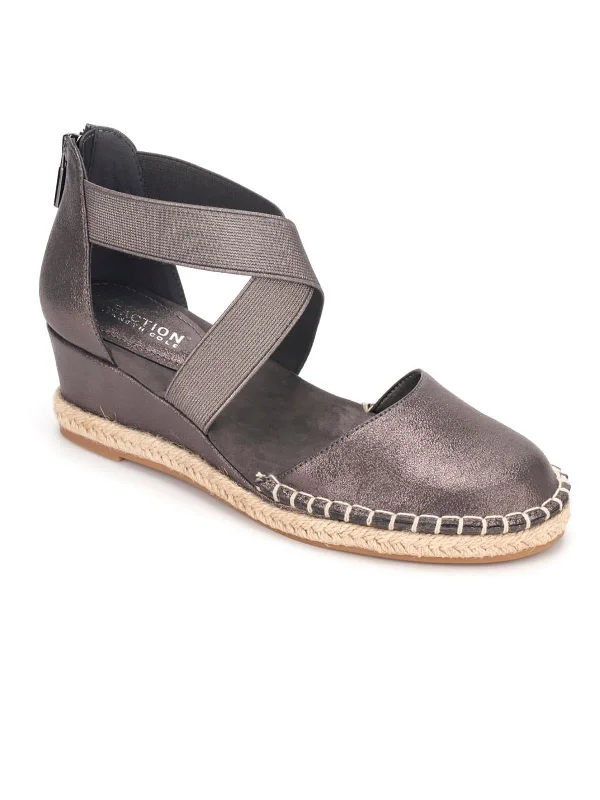 Sandals for quick getaways-Clo X Band Womens Strappy Slip On Wedge Sandals