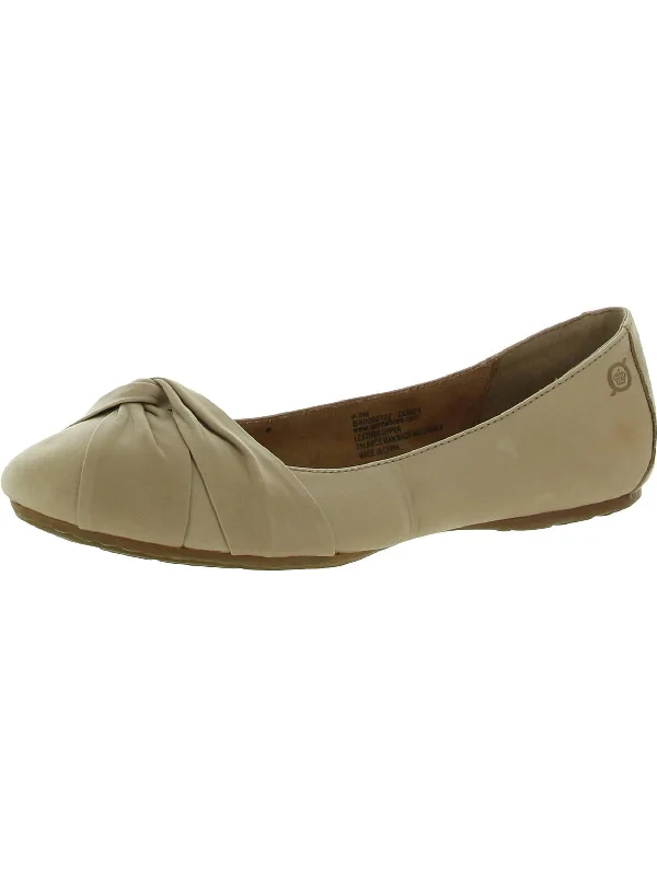 Cheap flats near stations-Lilly Womens Leather Slip On Ballet Flats