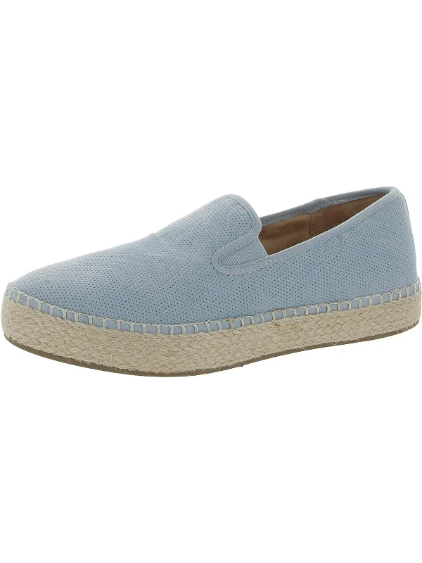 Stylish flats with lofts-Far Out Womens Faux Suede Slip On Espadrilles