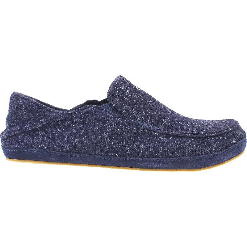 Slippers with nightgown-Men's OluKai Moloa Hulu Trench Blue/Trench Blue Knit Fabric