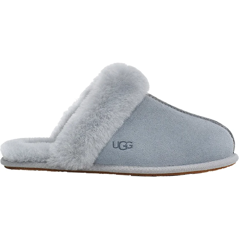 Slippers with carpet feel-Women's UGG Scuffette II Ash Fog Suede