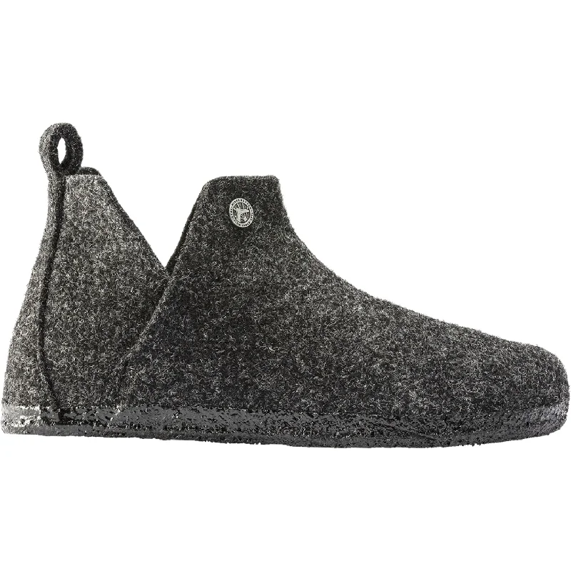 Slippers for winter storm-Unisex Birkenstock Andermatt Shearling Anthracite Wool