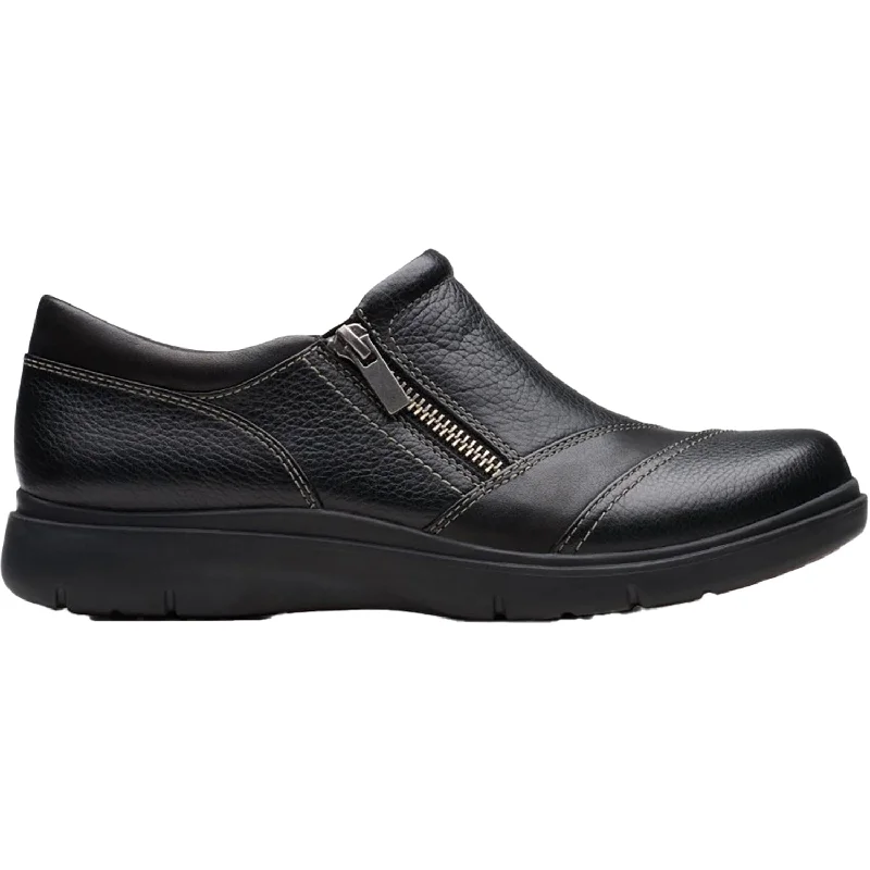 Casual Shoes Soft Style-Women's Clarks Certina Pure Black Leather