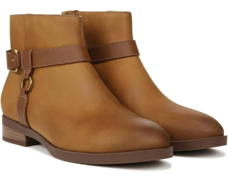 stylish boots with buckle details-Women's Rhiannon Fashion Boots In Cognac