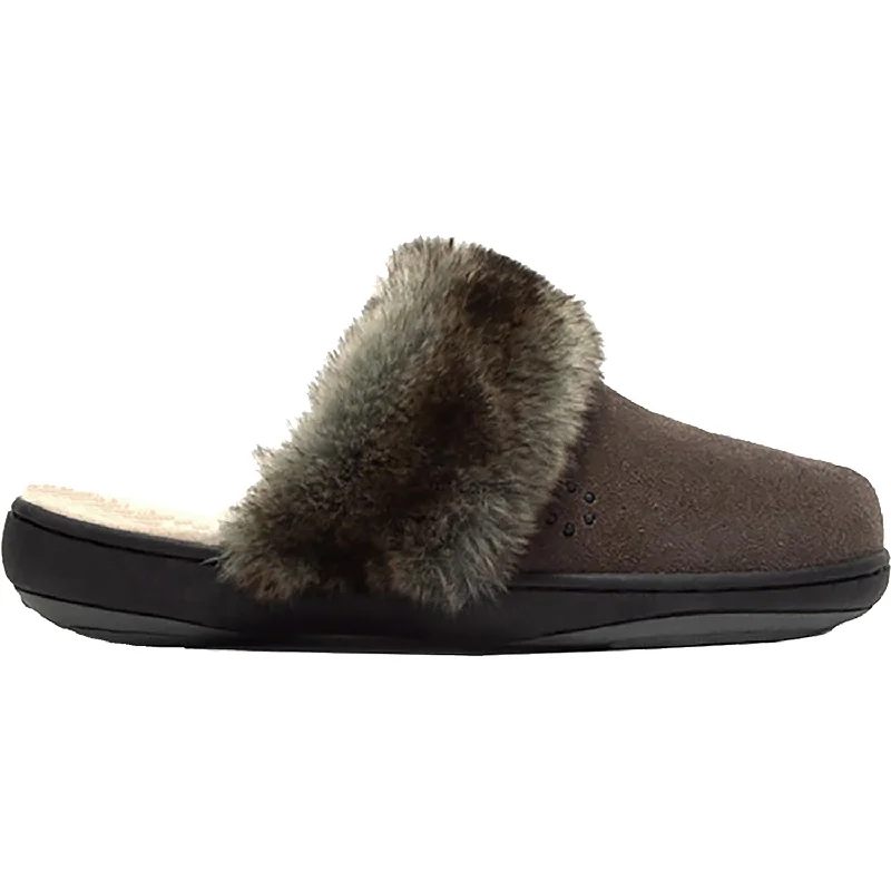 Slippers with couch comfort-Women's Tempur-Pedic Kensley Charcoal Suede