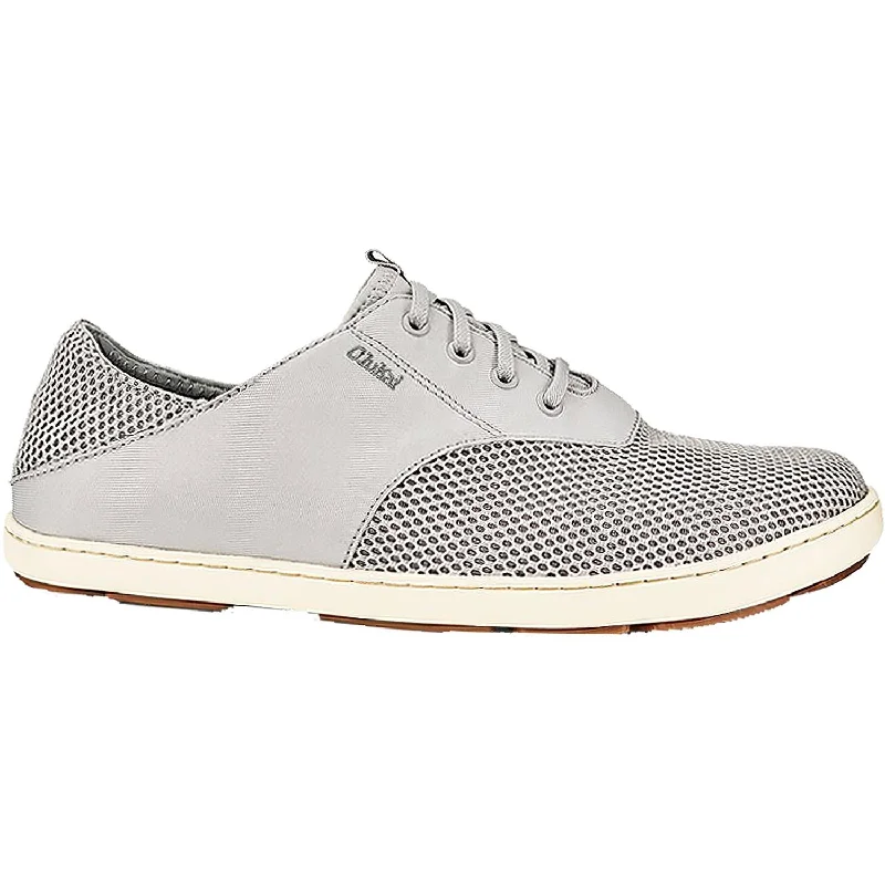 Casual Shoes with Flash-Men's OluKai Nohea Moku Fog/Mist Grey Mesh