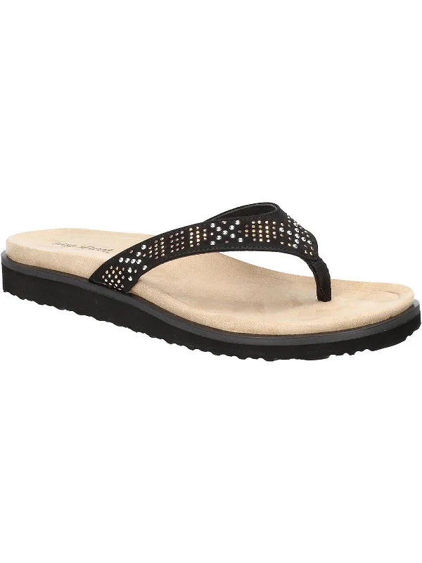 Sandals for casual office wear-Stevie Womens Padded Insole Open Toe Thong Sandals