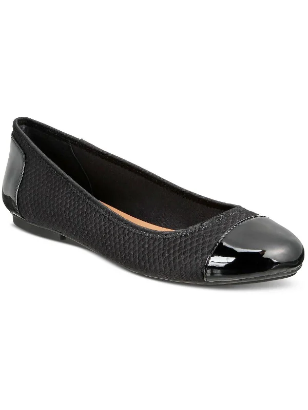 Stylish flats with patios-Tavii Womens Cushioned Footbed Slip On Ballet Flats