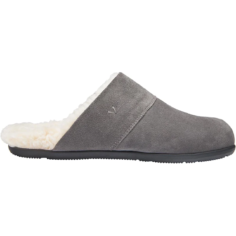 Slippers for knit comfort-Men's Vionic Alfons Charcoal Suede