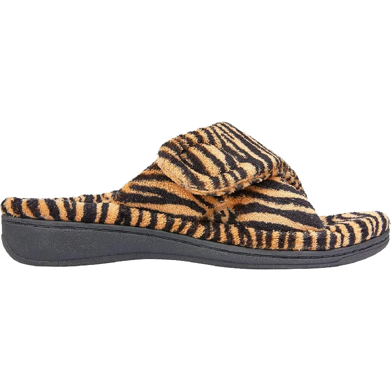 Slippers with soft stitch-Women's Vionic Relax Slippers Tiger Natural Fabric