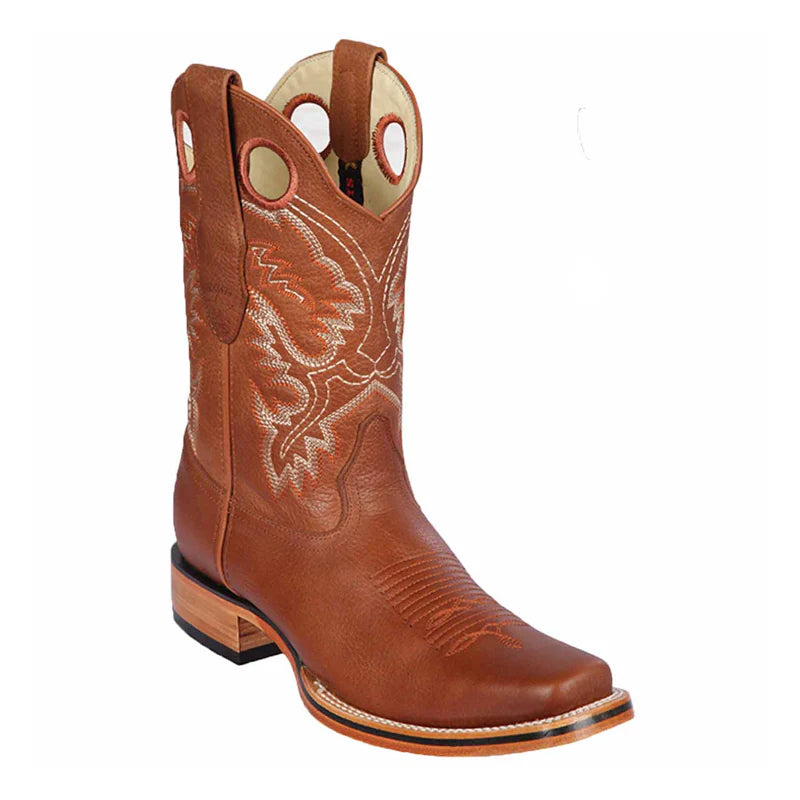 boots for women with wide calves-Los Altos 8122751 Men's Honey Genuine Grisly Rodeo Boots