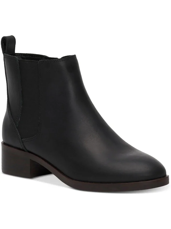 boots for fashionable winter exploration-Podina Womens Leather Pull On Chelsea Boots