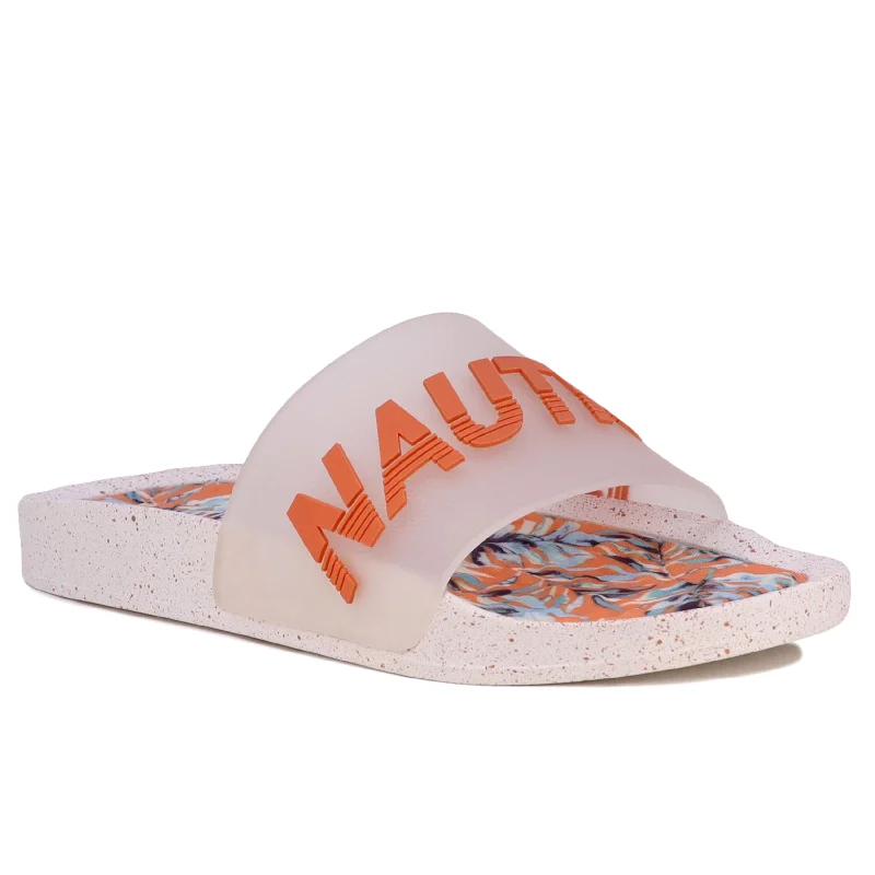 Sandals for work casual attire-Nautica Womens Logo Slide Sandal