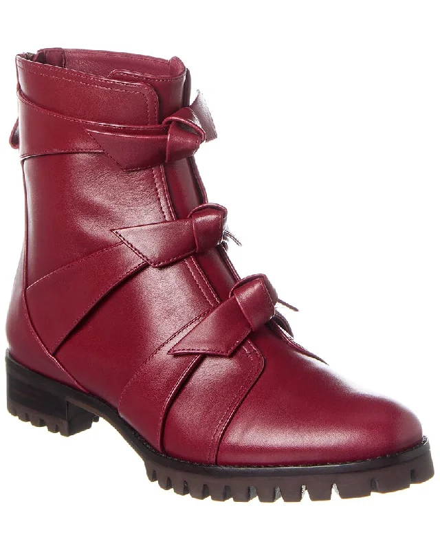 boots for keeping feet warm and dry-Alexandre Birman Lolita Waterproof Leather Combat Boot