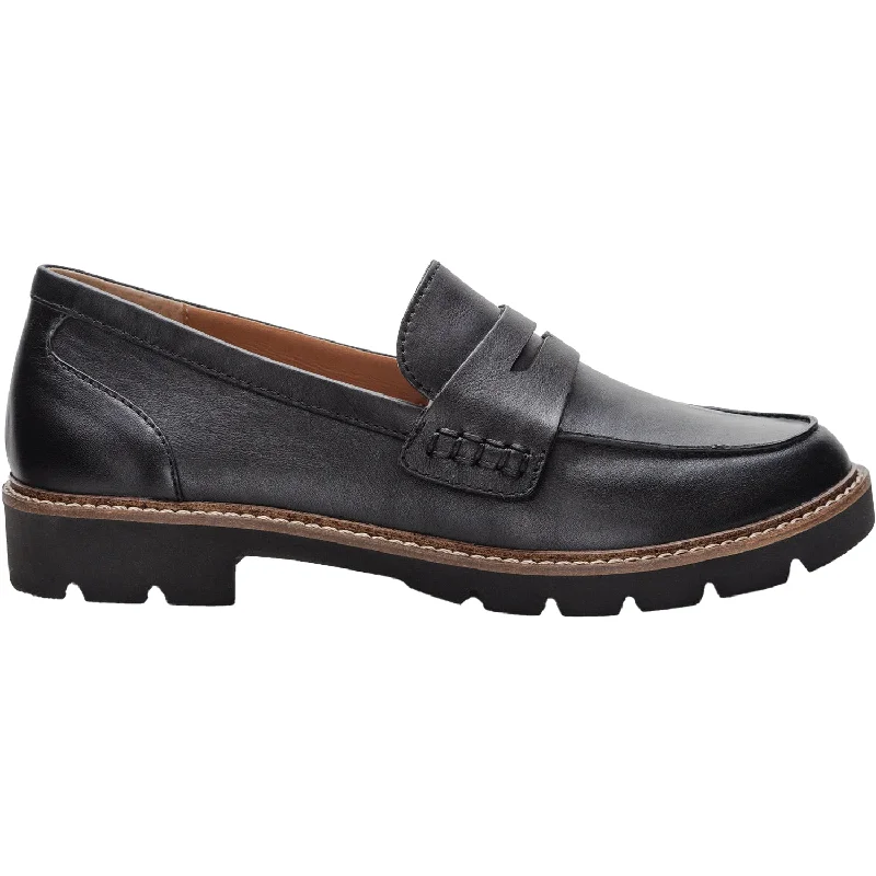 Casual Shoes with Beat-Women's Aetrex Collette Black Leather Loafer