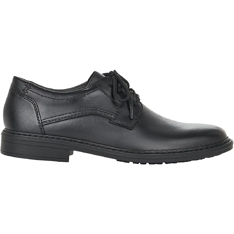 Fashion dress shoes for easter-Men's Rieker 17627-00 Dustin 27 Black Leather