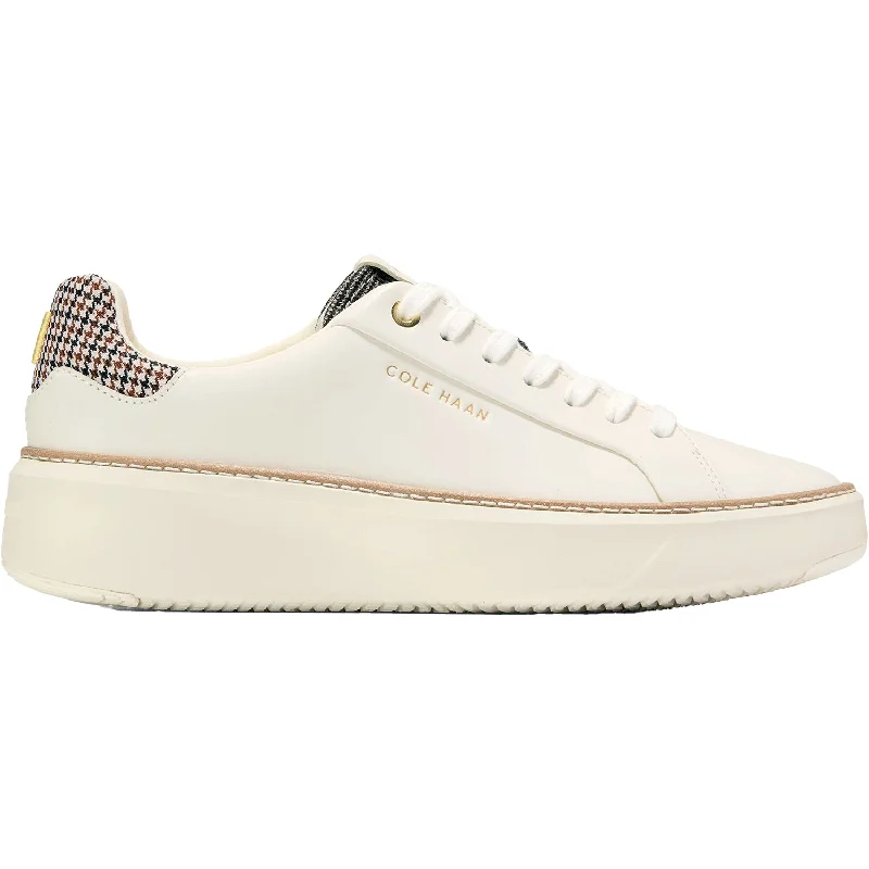 Casual Shoes for Style-Women's Cole Haan GrandPro Topspin Sneaker Ivory/Mini Plaid Leather