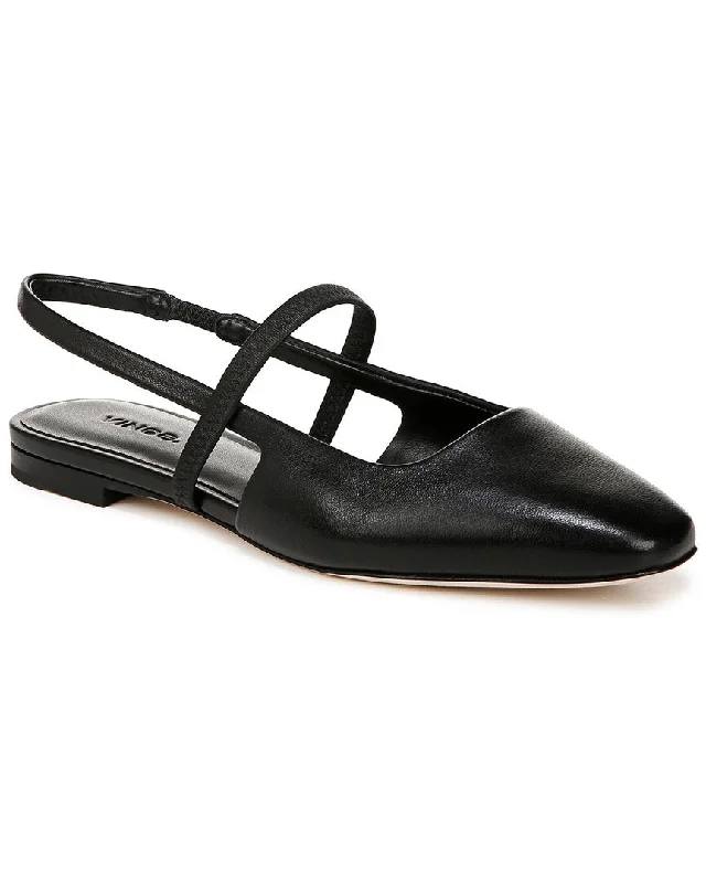 Stylish flats with decks-Vince Bernice-B Leather Slingback