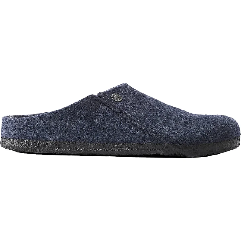 Slippers with morning glow-Men's Birkenstock Zermatt Dark Blue/Natural Wool