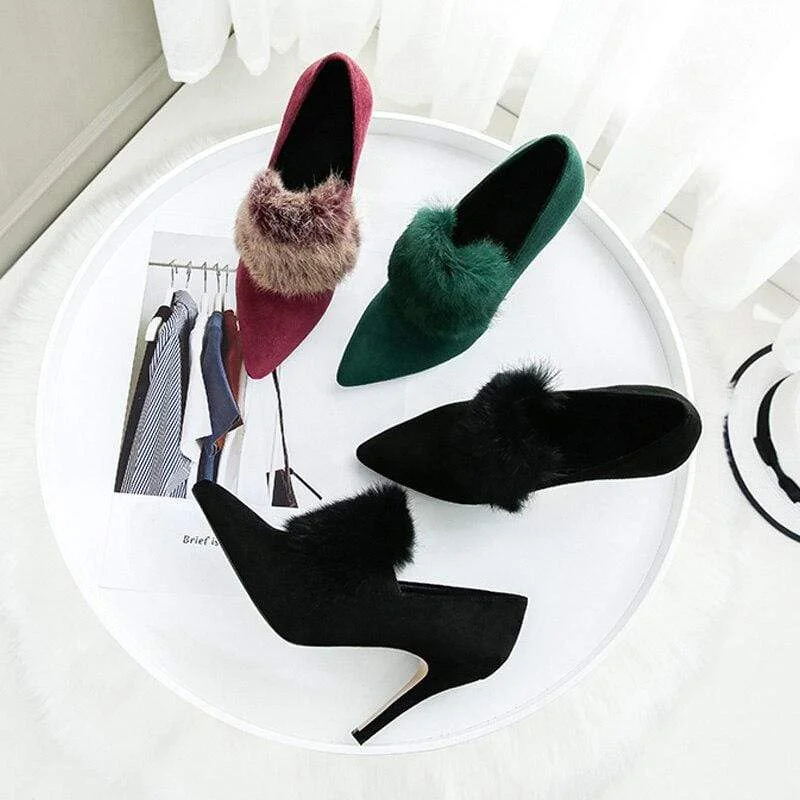 stylish boots for casual winter fashion-Trendy Faux High Heel Boots for Women