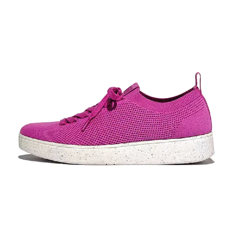 Athletic shoes for explosive workouts-FitFlop Rally E01 Multi-Knit Trainer Sneaker Shoes - Miami Violet