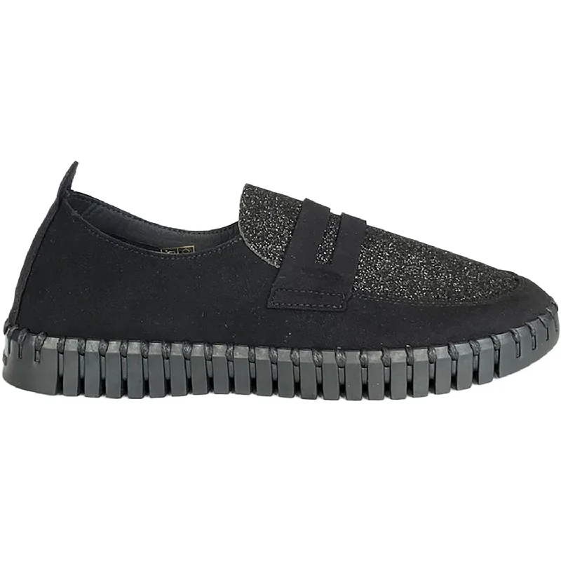 Casual Shoes for Casual Style-Women's Ilse Jacobsen Tulip 3882 Loafer Black Combi Synthetic