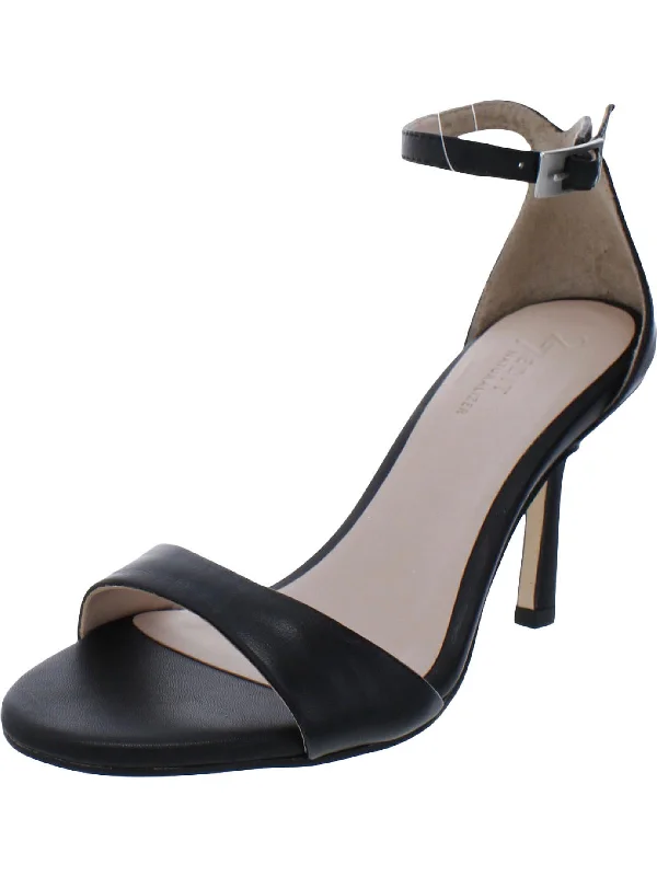 Sandals for warm days on the beach-Violette Womens Leather Ankle Strap Heels