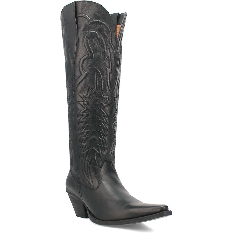 boots for all-weather protection-Dingo Raisin Kane Black Embossed Zipper and Snip Toe Leather Boots