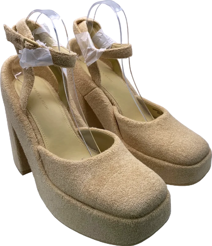 Charles & Keith Beige Platform High Heels EU 41 UK 8