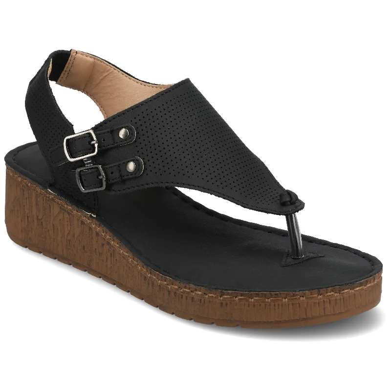 Sandals for work casual attire-Journee Collection Women's Mckell Sandal