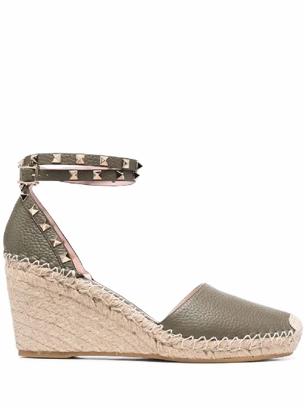 Rockstud wedge espadrilles