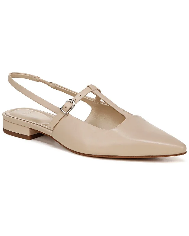 Flats near urban plazas-Vince Iliana Leather Slingback