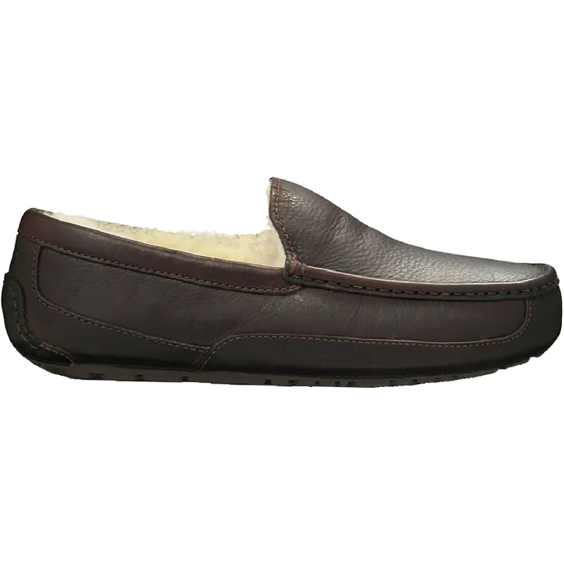 Slippers for quarantine-Men's UGG Ascot China Tea Leather