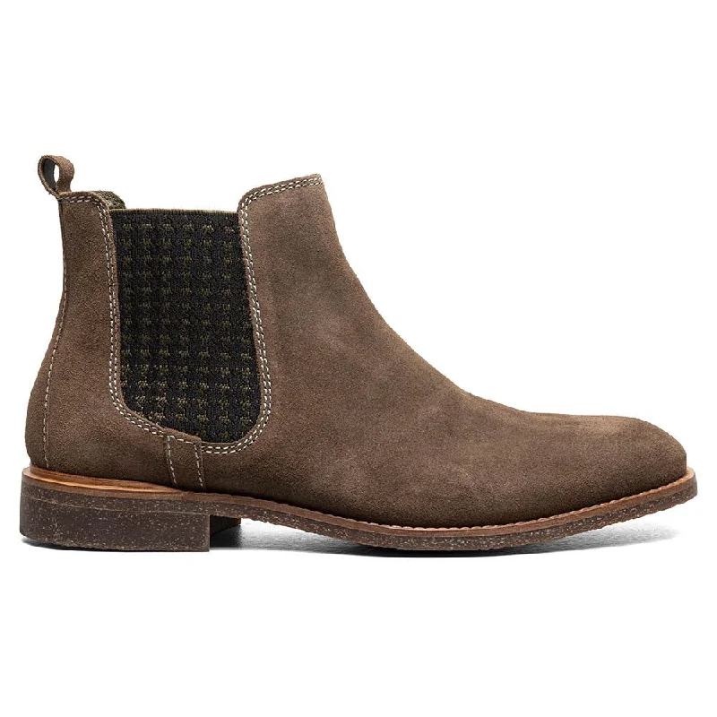 stylish work boots for men-Stacy Adams Gabriel Mushroom Plain Toe Chelsea Boots