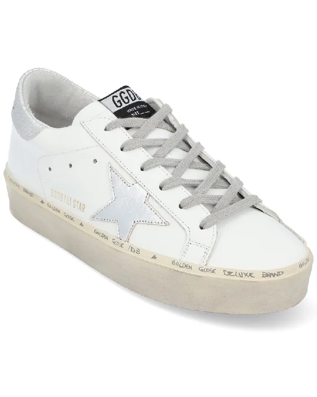 Athletic shoes for high-speed training on tracks-Golden Goose Hi-Star Leather Sneaker