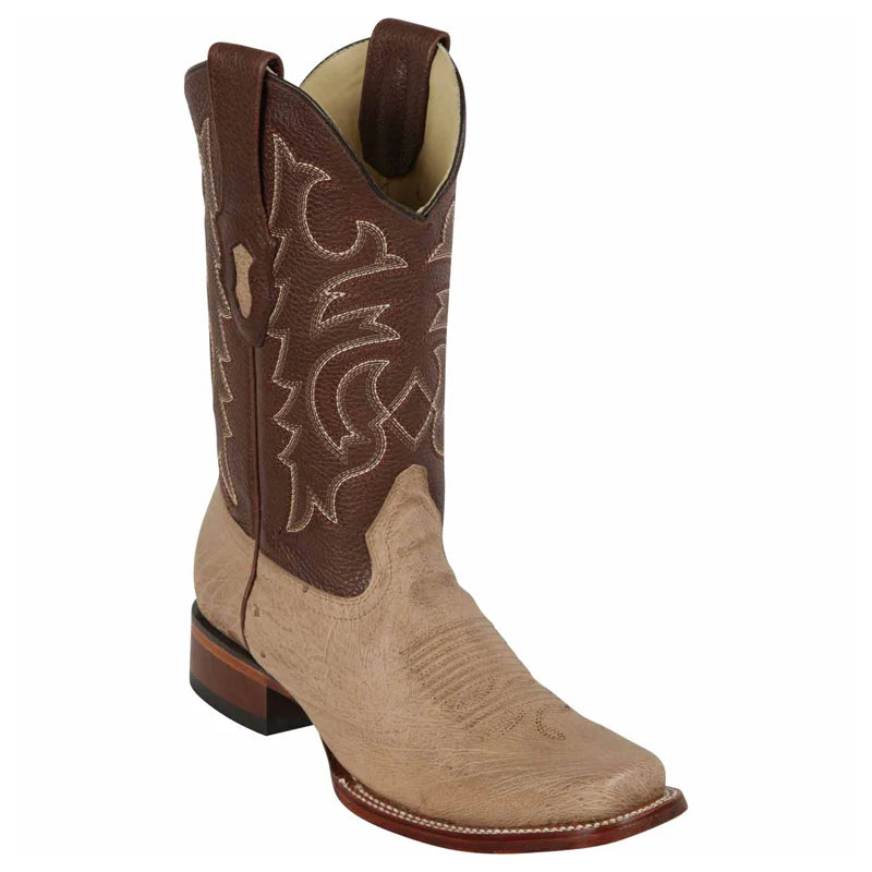 stylish boots with zippers-Los Altos 8129772 Men's Mocha Genuine Smooth Ostrich Rodeo Boots