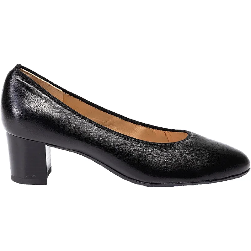 Fashion dress shoes for weddings-Women's Ara Lichfield Black Leather