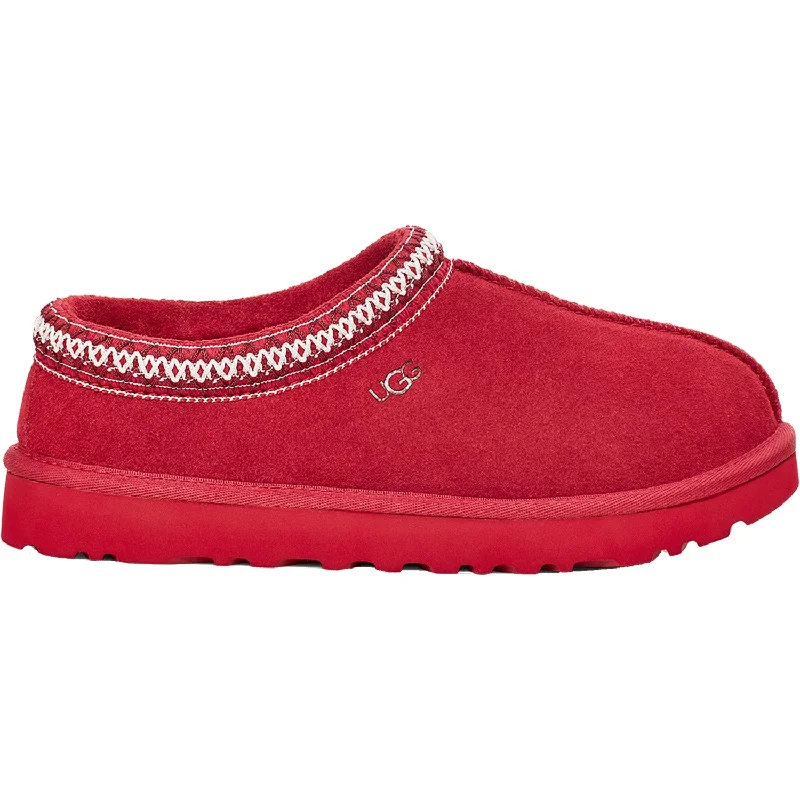 Slippers with winter feasts-Women's UGG Tasman Samba Red TNL Suede