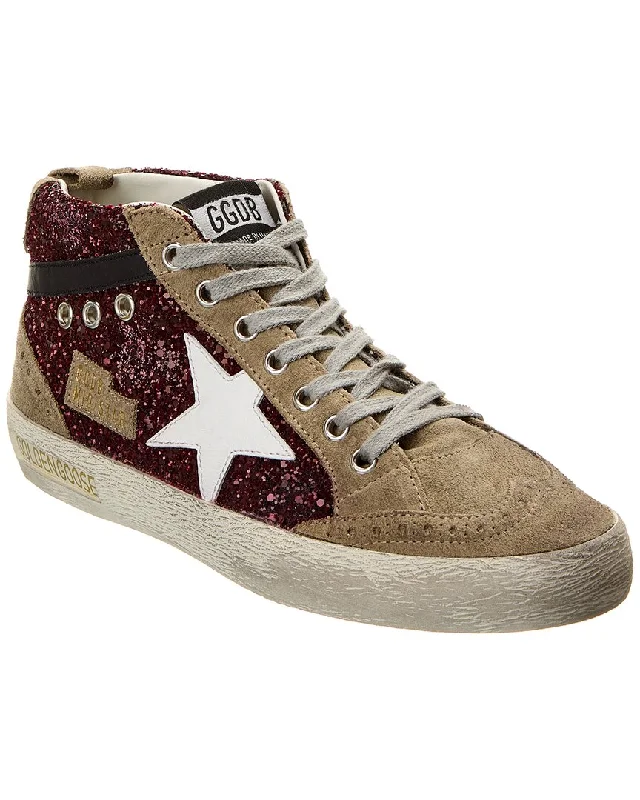 Athletic shoes with waterproof material-Golden Goose Midstar Glitter & Suede Sneaker