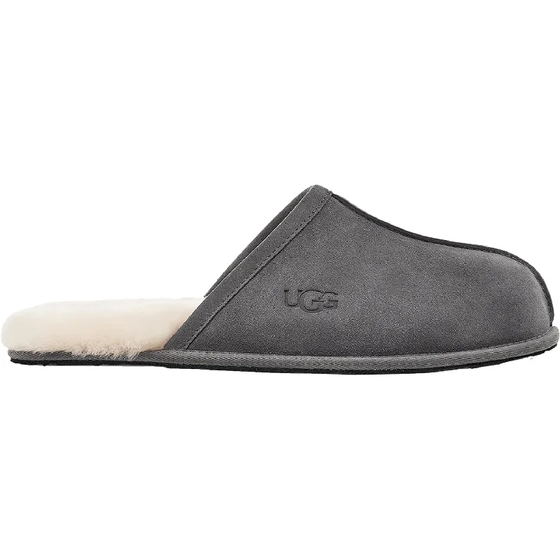 Slippers for cozy corner-Men's UGG Scuff Dark Grey Suede