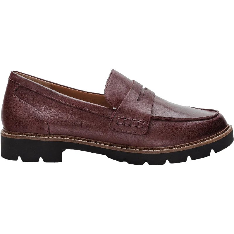 Casual Shoes Cool Feel-Women's Aetrex Collette Burgundy Leather Loafer