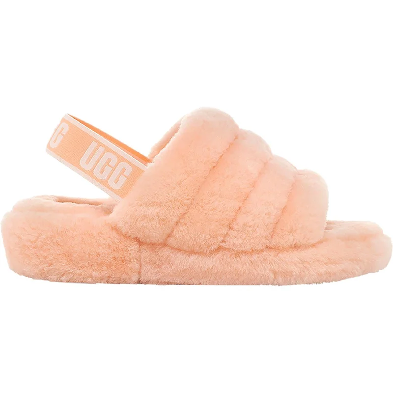 Slippers for desk feet-Women's UGG Fluff Yeah Slide Scallop Sheepskin