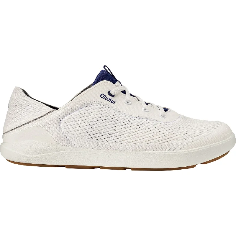 Casual Shoes with Beat-Men's OluKai Moku Pae Bright White/Pacifica Mesh